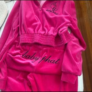 baby phat Valore sweatsuit size M joggers size L top